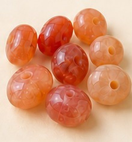 Coral semi-precious gemstone beads